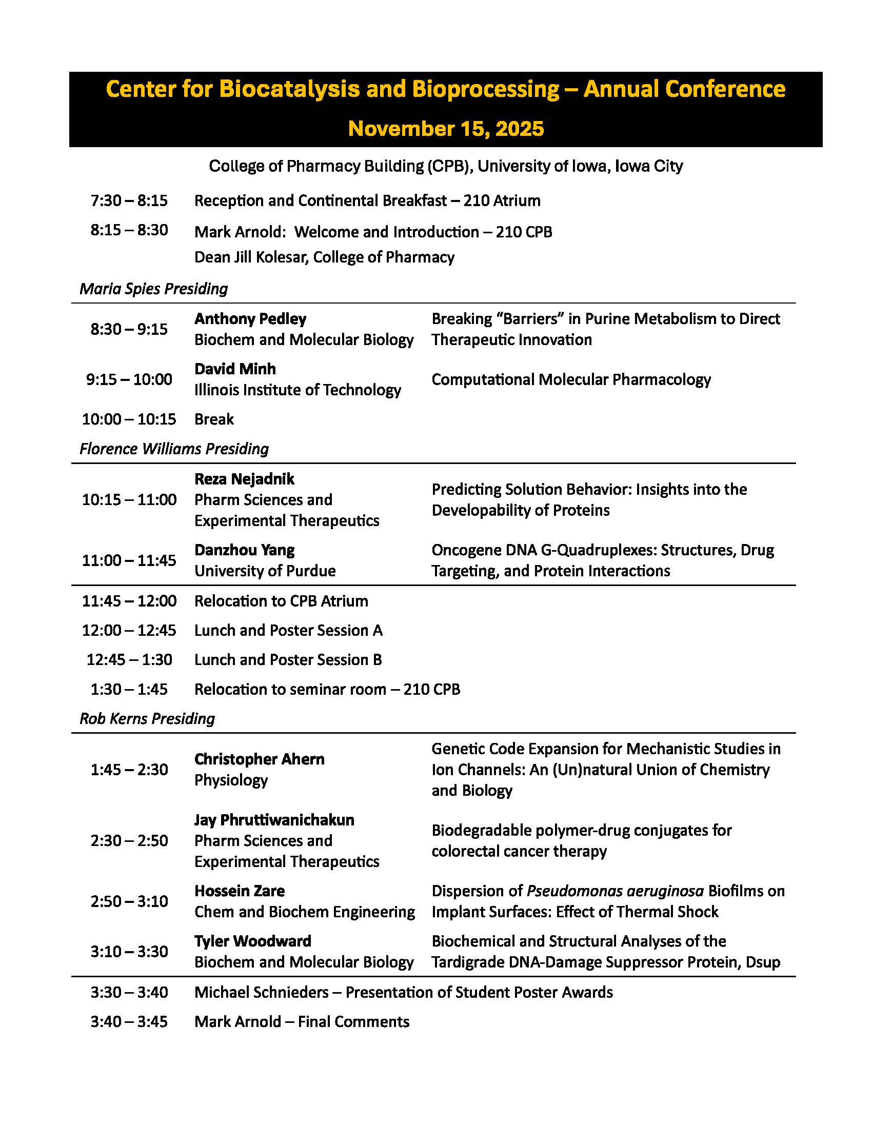 2025 CBB Conference Schedule
