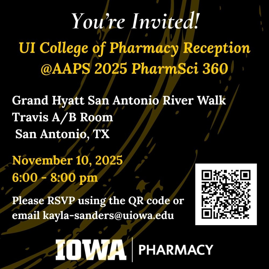 UI College of Pharmacy Reception at AAPS PharmSci 360 promotional image
