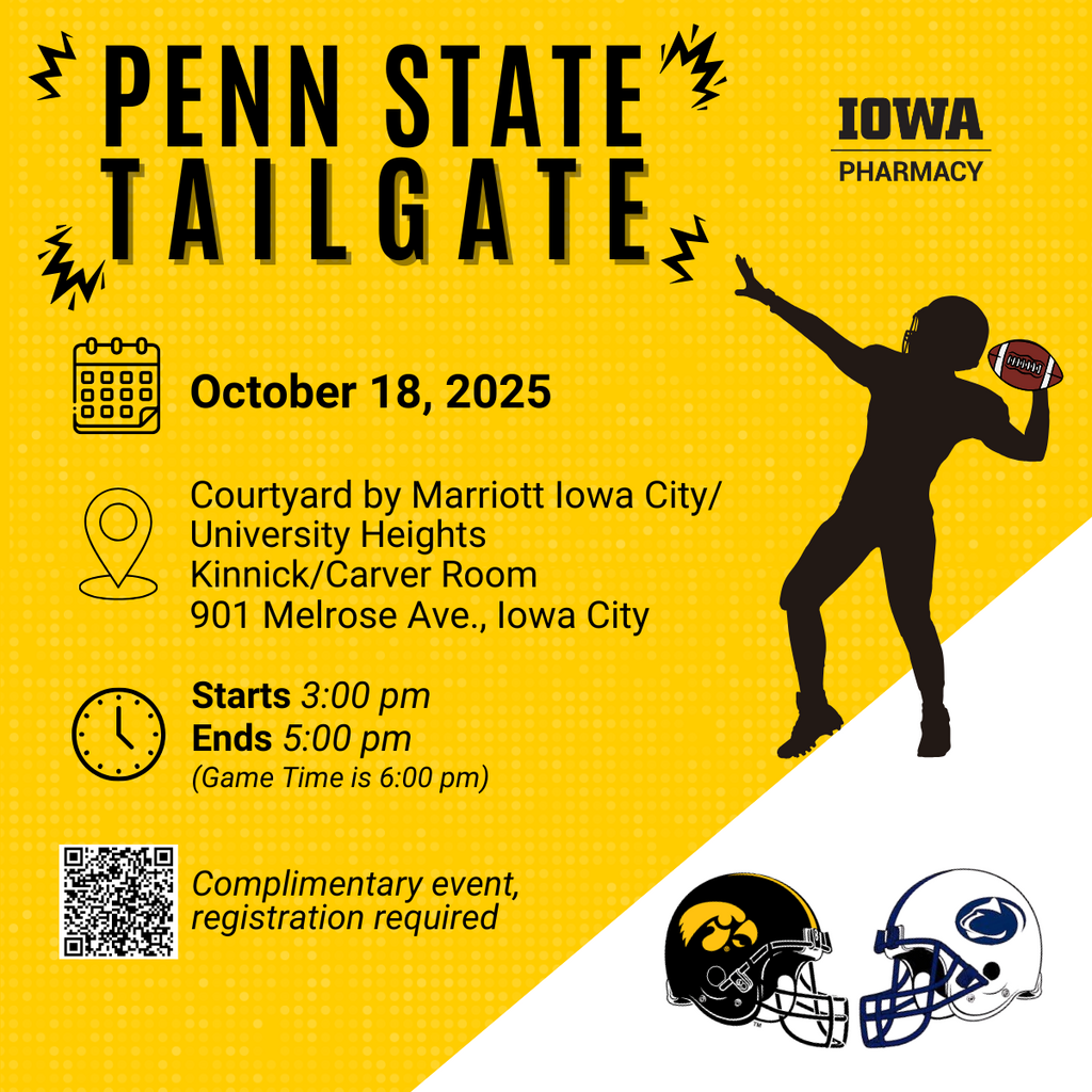 UI College of Pharmacy Penn State Tailgate promotional image